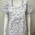 Lavender Polyester Cotton Nighty