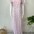 Pink Boutique Cotton Embroidered Nightgown