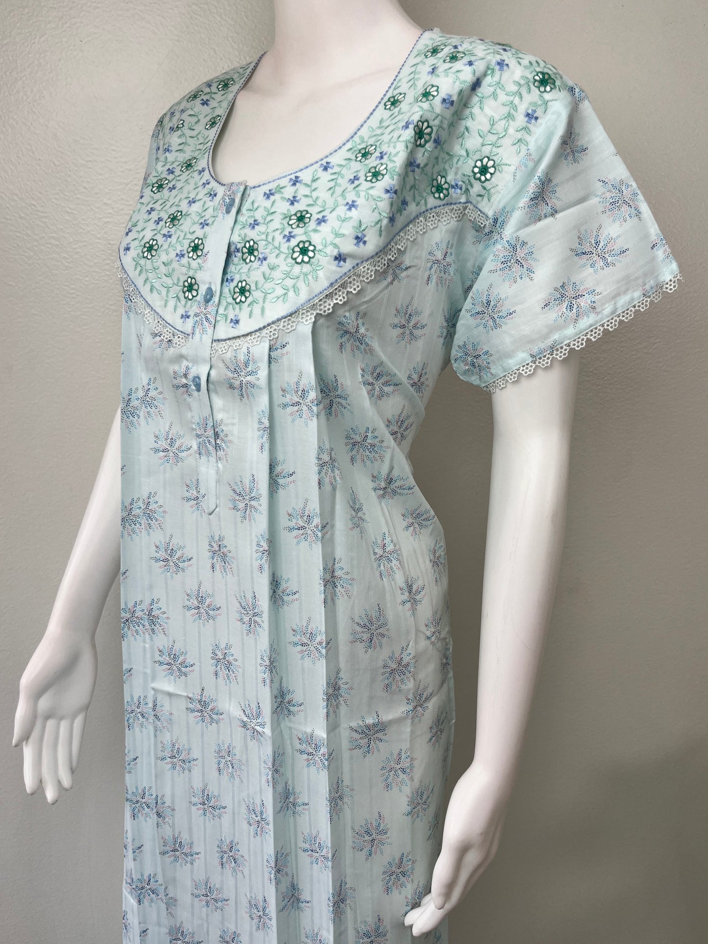 Sky Blue Boutique Cotton Nighty Soft & Comfortable