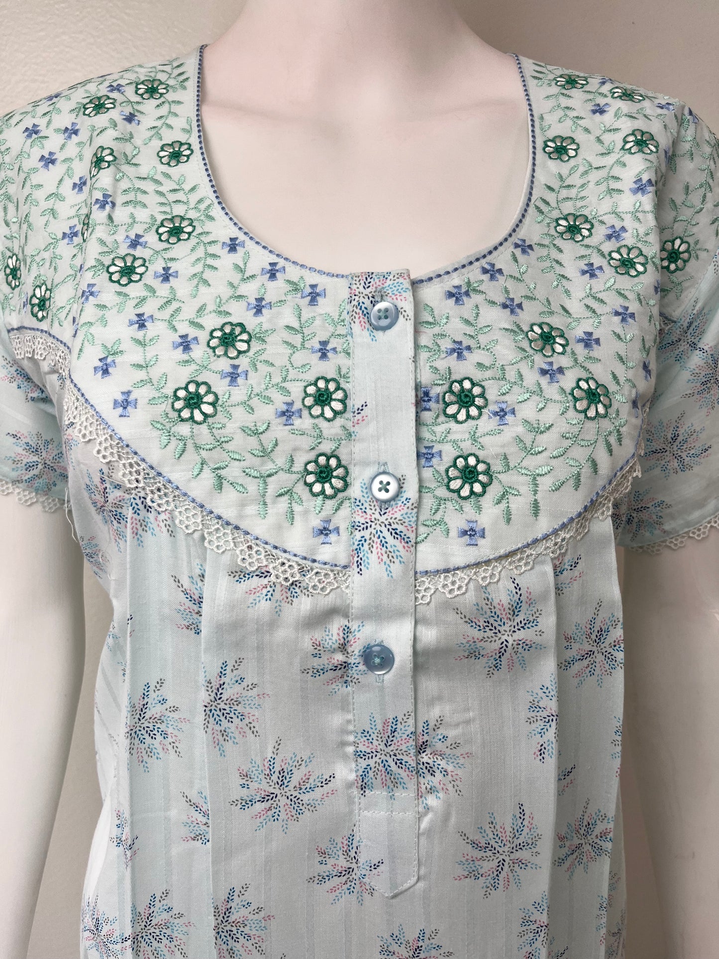 Sky Blue Boutique Cotton Nighty Soft & Comfortable