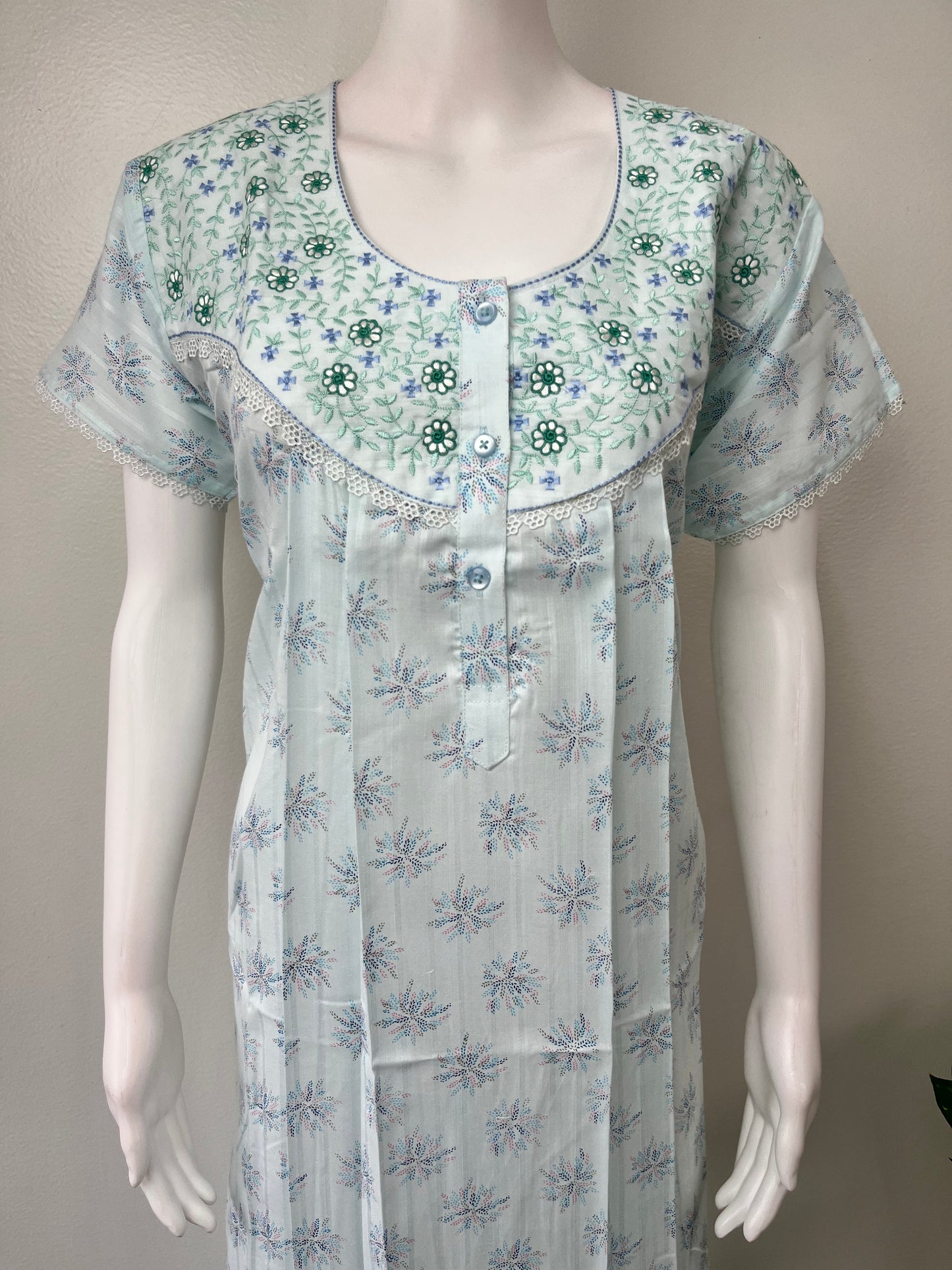 Sky Blue Boutique Cotton Nighty Soft & Comfortable