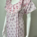 Pink Boutique Cotton Embroidered Nightgown