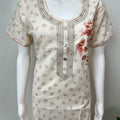 Cream Boutique Cotton Nightgown for Women