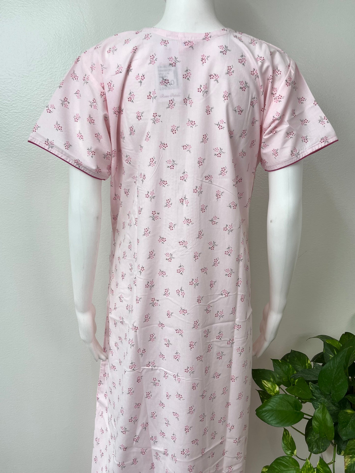 Boutique Cotton Nightgown with Elegant Embroidery