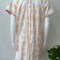 Orange Pleated Boutique Cotton Nightgown