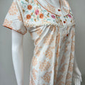 Orange Pleated Boutique Cotton Nightgown