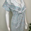 Sky Blue Polyester Cotton Women's Nighty