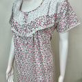 Pink Polyester Cotton Elegant Nighty