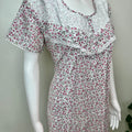 Pink Polyester Cotton Elegant Nighty