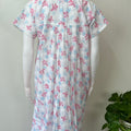 Pink Floral Polyester Cotton Elegant Nighty