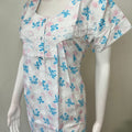 Sky Blue Polyester Cotton Nighty Soft & Comfortable