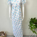 Sky Blue Polyester Cotton Nighty Soft & Comfortable