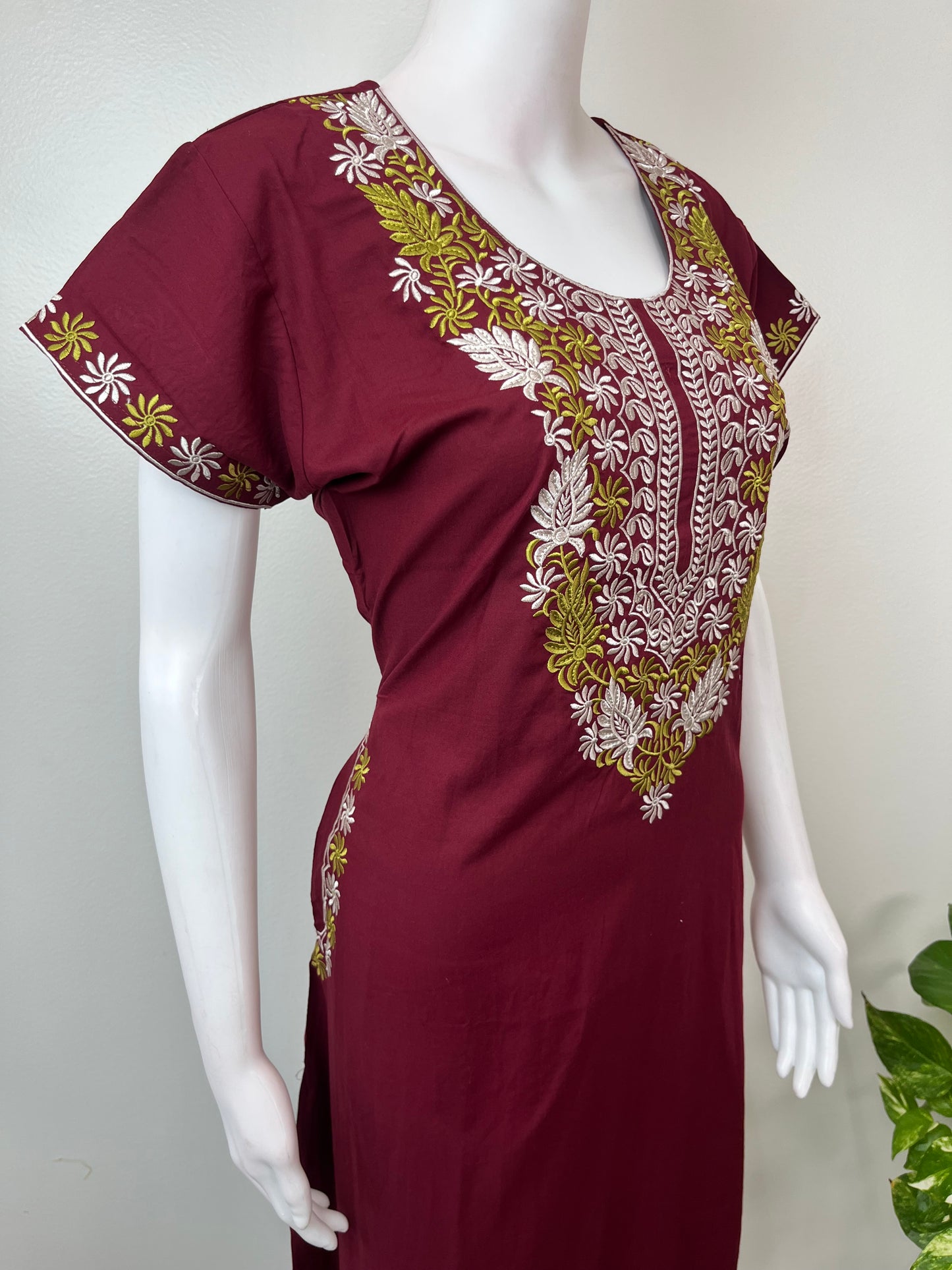 Maroon Elegant Comfort Bizzylizzy Nightgown