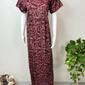 Maroon Elegant & Breathable 100% Cotton Nighty