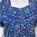 Royal Blue Elegant & Breathable Pure Cotton Nightgown