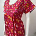 Hot Pink Embroidery 100% Pure Cotton Nighty Soft & Comfortable
