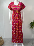 Hot Pink Embroidery 100% Pure Cotton Nighty Soft & Comfortable