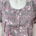 Grey Cambric Cotton Nightgown Comfortable & Elegant