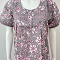 Grey Cambric Cotton Nightgown Comfortable & Elegant