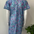 Sky Blue Pleated Cotton Nighty