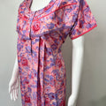 Pink & Blue Pure Cotton Nightgown for Women