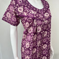 Purple Floral 100% Cotton Nighty Soft & Comfortable