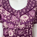 Purple Floral 100% Cotton Nighty Soft & Comfortable