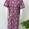 Purple Floral 100% Cotton Nighty Soft & Comfortable
