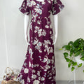 Purple Umbrella Style Cambric Cotton Nightgown