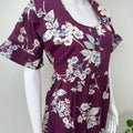 Purple Umbrella Style Cambric Cotton Nightgown