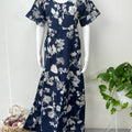 Floral Umbrella Style Cambric Cotton Nighty