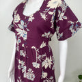 Purple Umbrella Style Cambric Cotton Nightgown