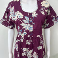 Purple Umbrella Style Cambric Cotton Nightgown