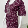 Wine Cambric Cotton Umbrella Style Nighty