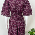 Wine Cambric Cotton Umbrella Style Nighty