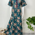 Bottle Green Cambric Cotton Umbrella Style Nightgown