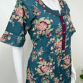 Bottle Green Cambric Cotton Umbrella Style Nightgown