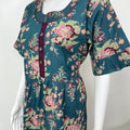 Bottle Green Cambric Cotton Umbrella Style Nightgown