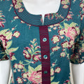 Bottle Green Cambric Cotton Umbrella Style Nightgown
