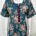Bottle Green Cambric Cotton Umbrella Style Nightgown