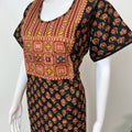 Kalamkari Embroidered Cambric Cotton Nighty for Women