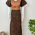 Kalamkari Embroidered Cambric Cotton Nighty for Women