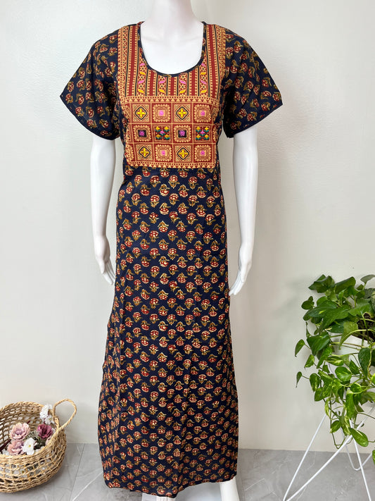 Kalamkari Cambric Cotton Soft & Comfortable Nighty