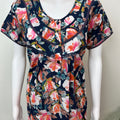 Floral Printed Cambric Cotton Women's Nightgown