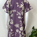 Purple Floral Printed Cambric Cotton Nighty