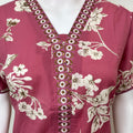Peach Cambric Cotton Elegant Nightgown