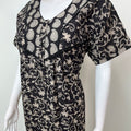 Black Cambric Cotton Nighty Elegant & Breathable