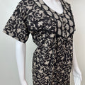 Black Cambric Cotton Nighty Elegant & Breathable