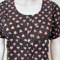 Black Pure Cotton Women's Nighty