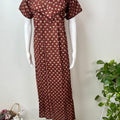 Brown Pure Cotton Nighty Elegant & Breathable